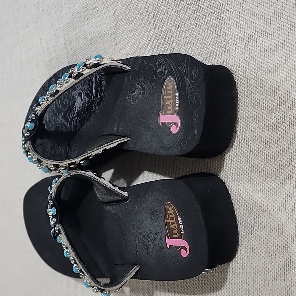 Justin Sandals. NWOT - Picture 4 of 8